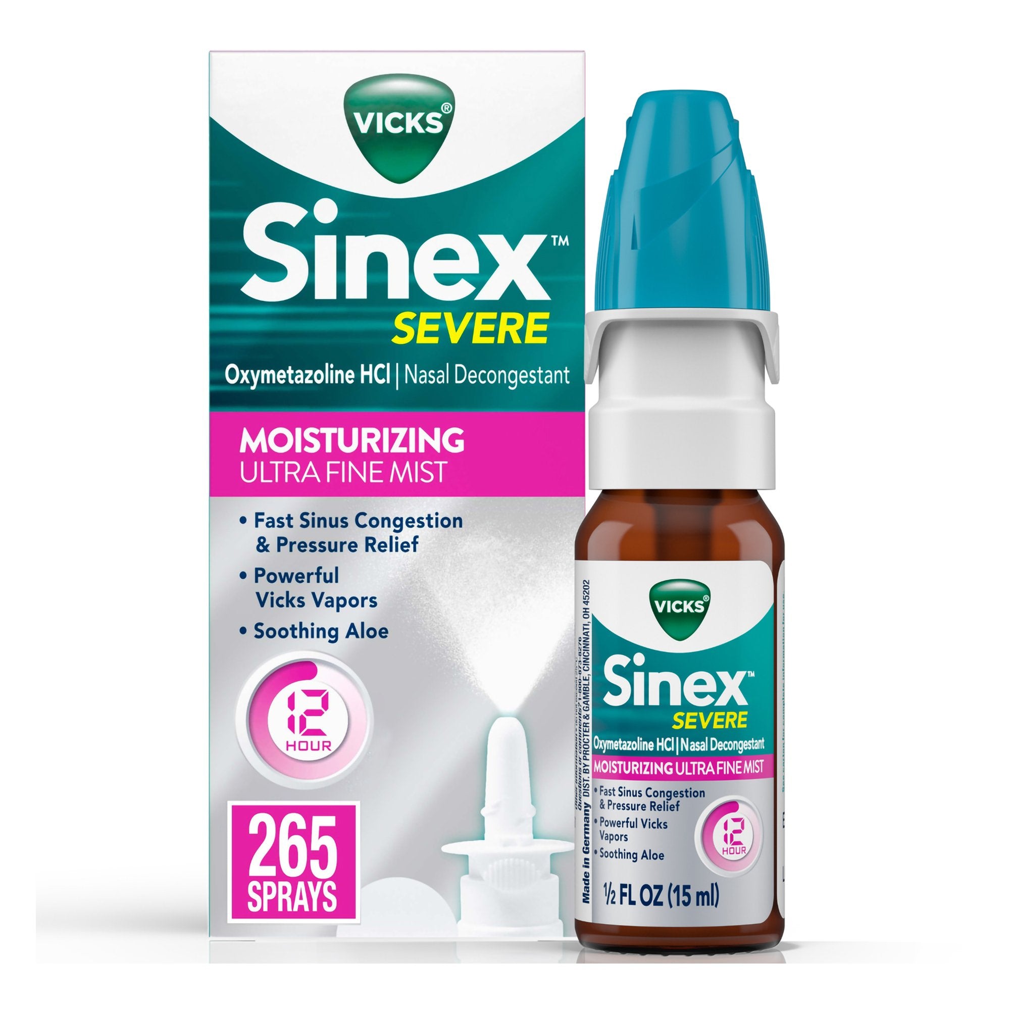 Vicks Sinex Severe Nasal Decongestant Moisturizing Spray