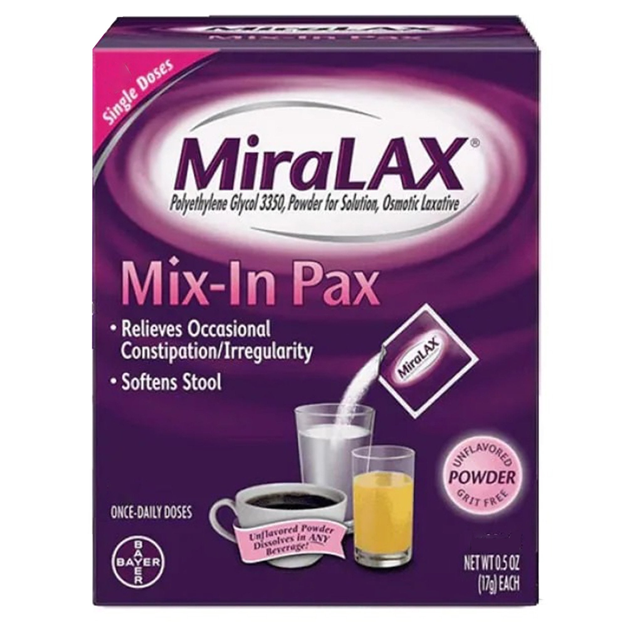 MiraLAX Laxative 24 Packet Box