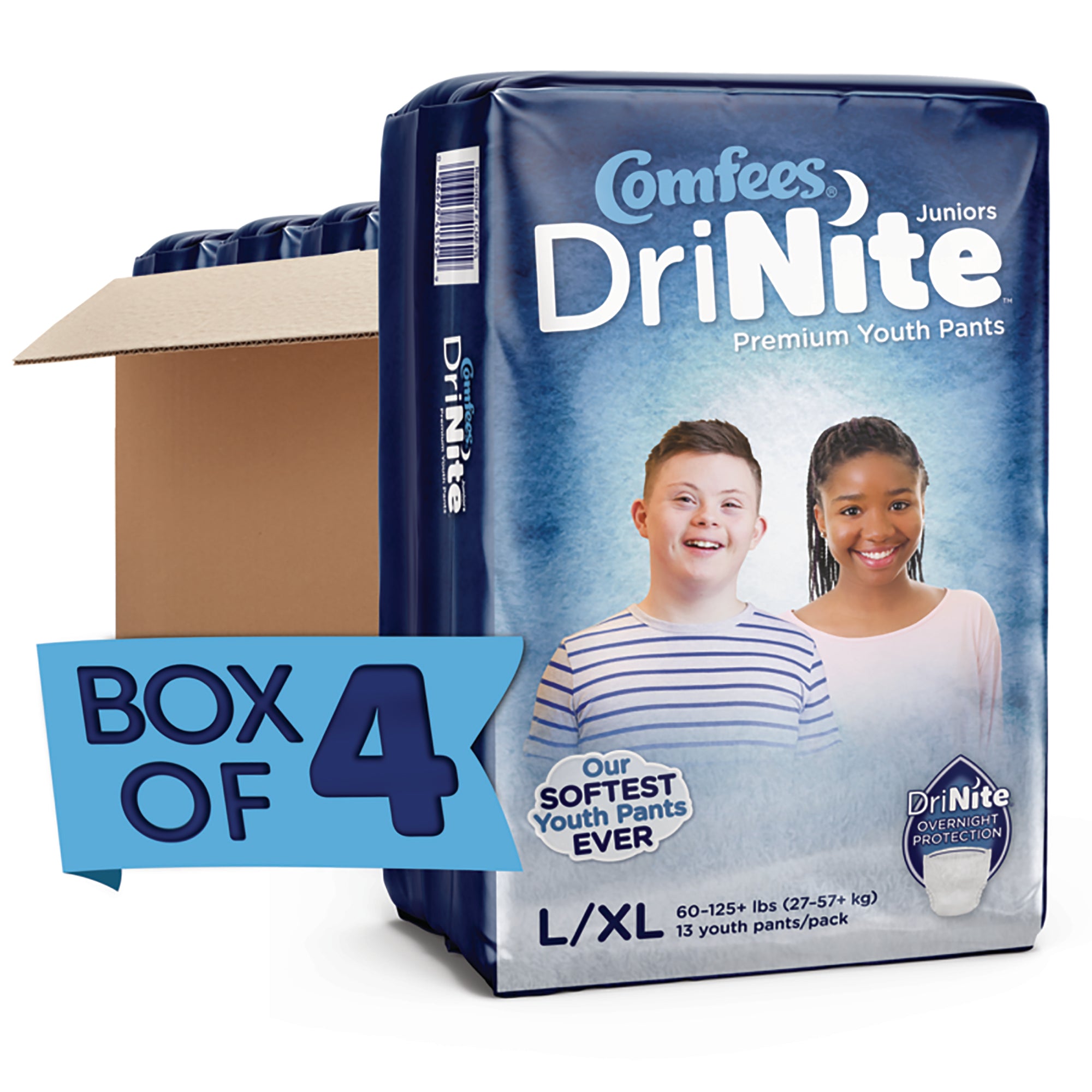 Comfees DriNite Juniors Absorbent Underwear, Large / Extra Large