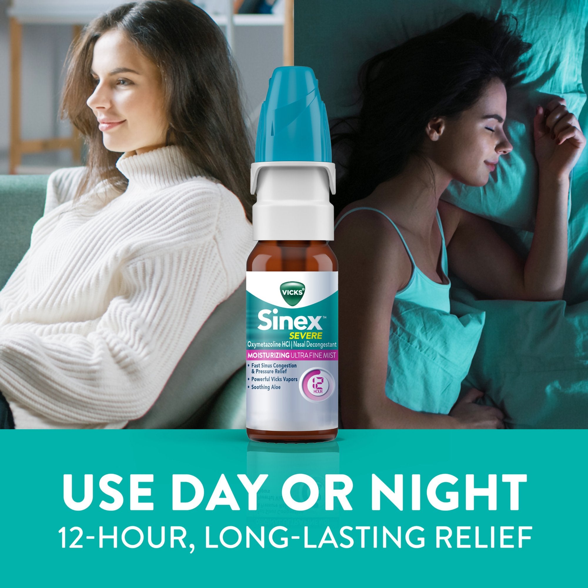 Vicks Sinex Severe Nasal Decongestant Moisturizing Spray