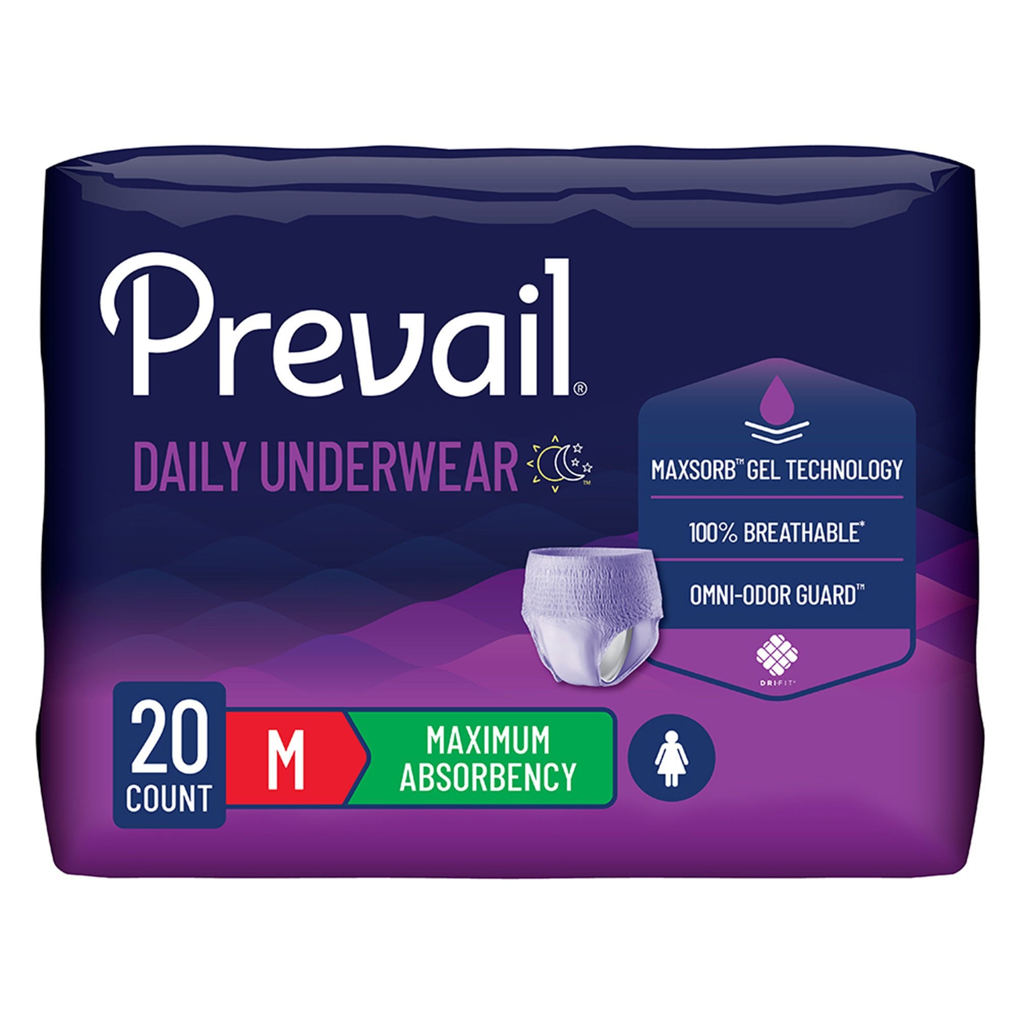 Prevail® for Women Daily Maximum Absorbent Underwear, Medium