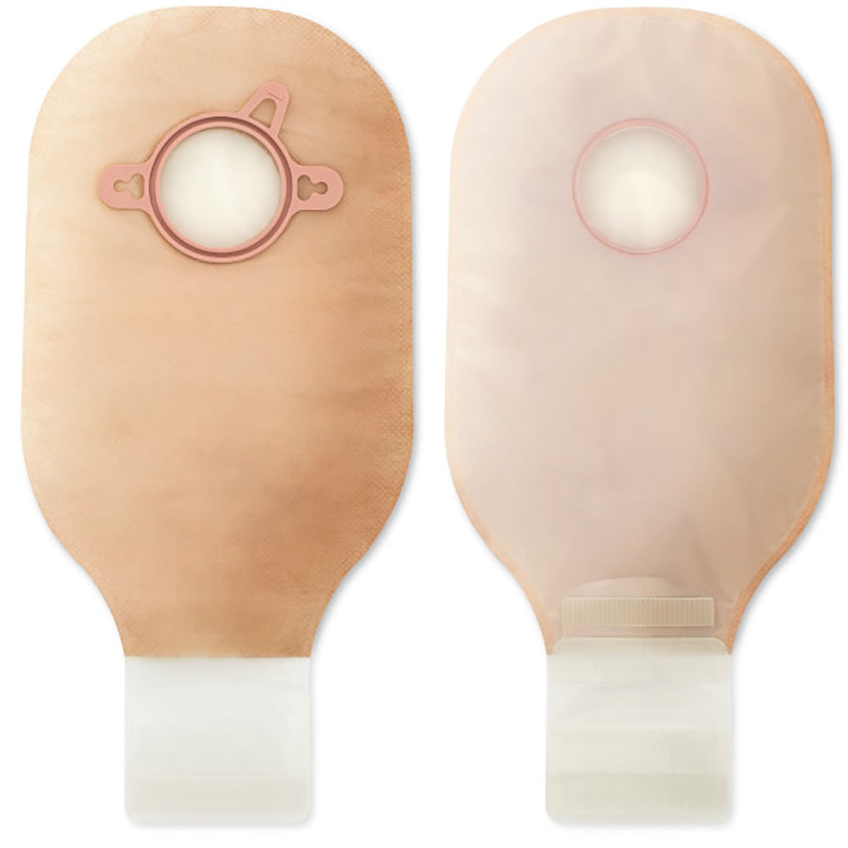 New Image™ Transparent Colostomy Pouch, Pre-cut to Fit 70 mm Stomas, Green Match — Box of 10