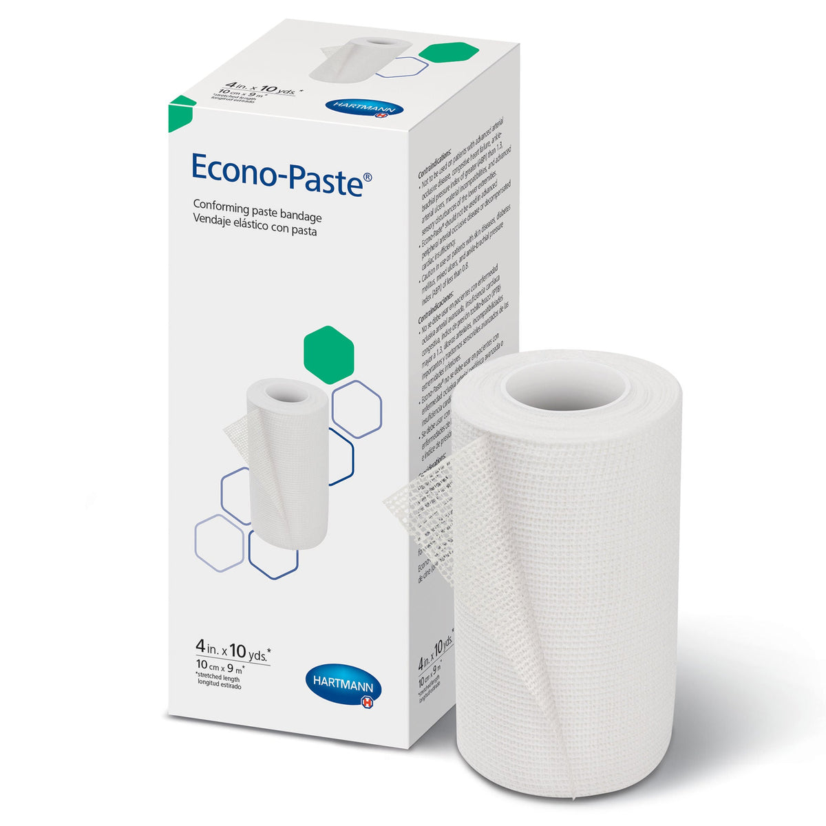 Econo-Paste® Unna Boot, 4 Inch x 10 Yard — Case of 12