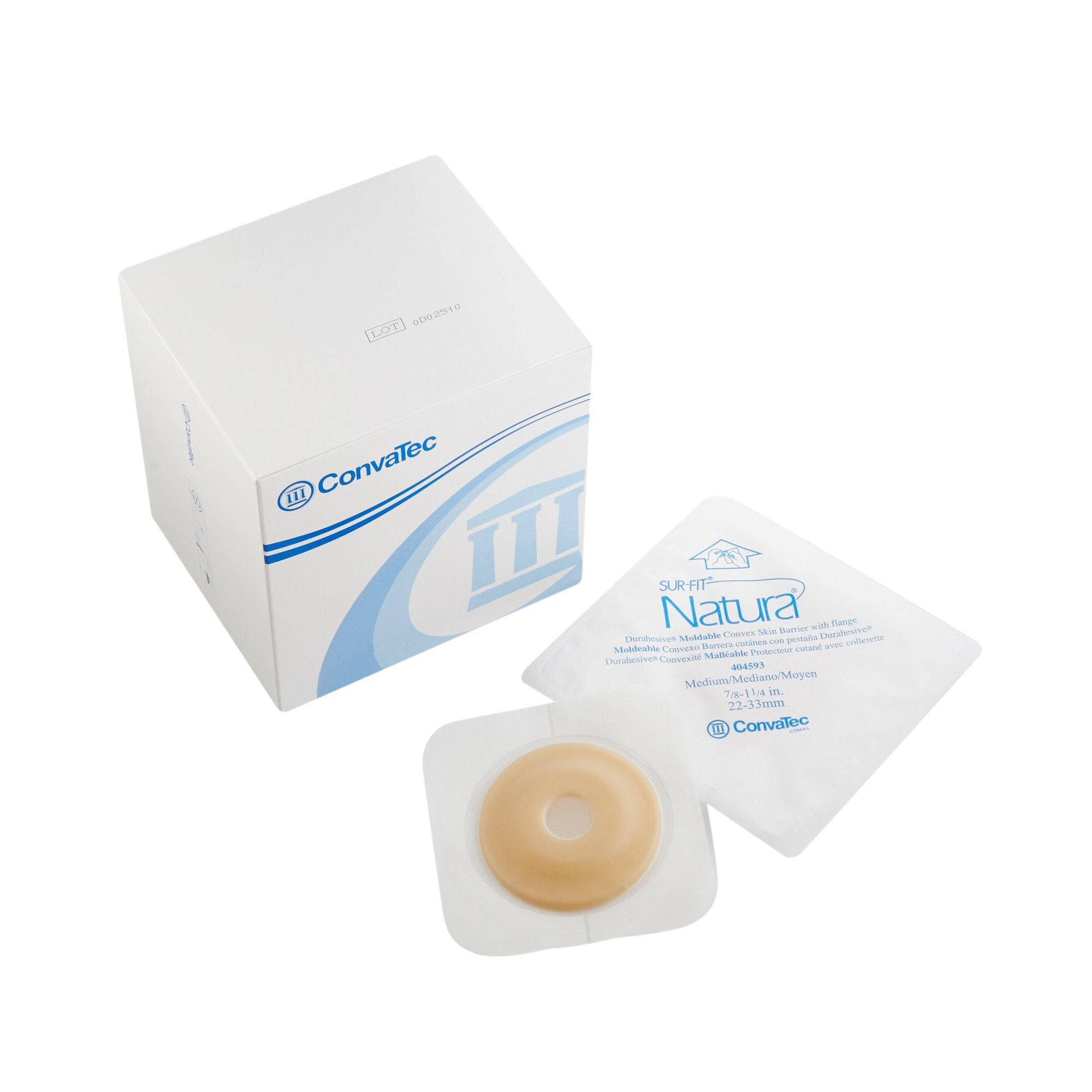 Sur-Fit Natura Extended Wear Ostomy Barrier, 45 mm Flange, .8 – 1.25 Inch Stomas