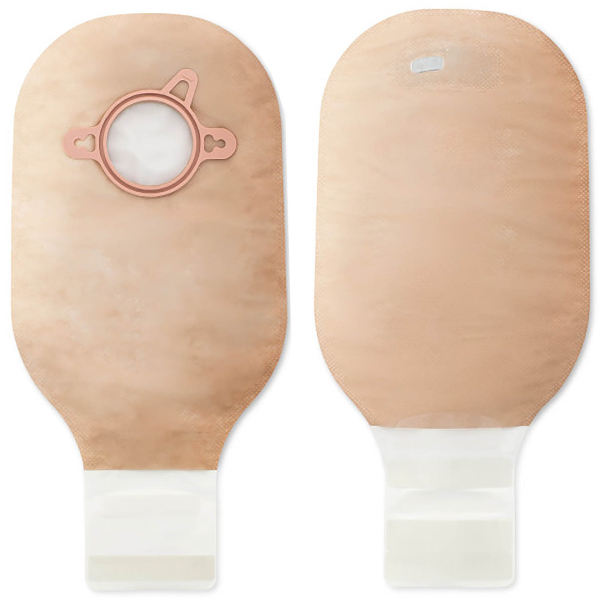 New Image™ 2-Piece Beige Colostomy Pouch, Pre-cut to Fit 44 mm, Green Match — Box of 10