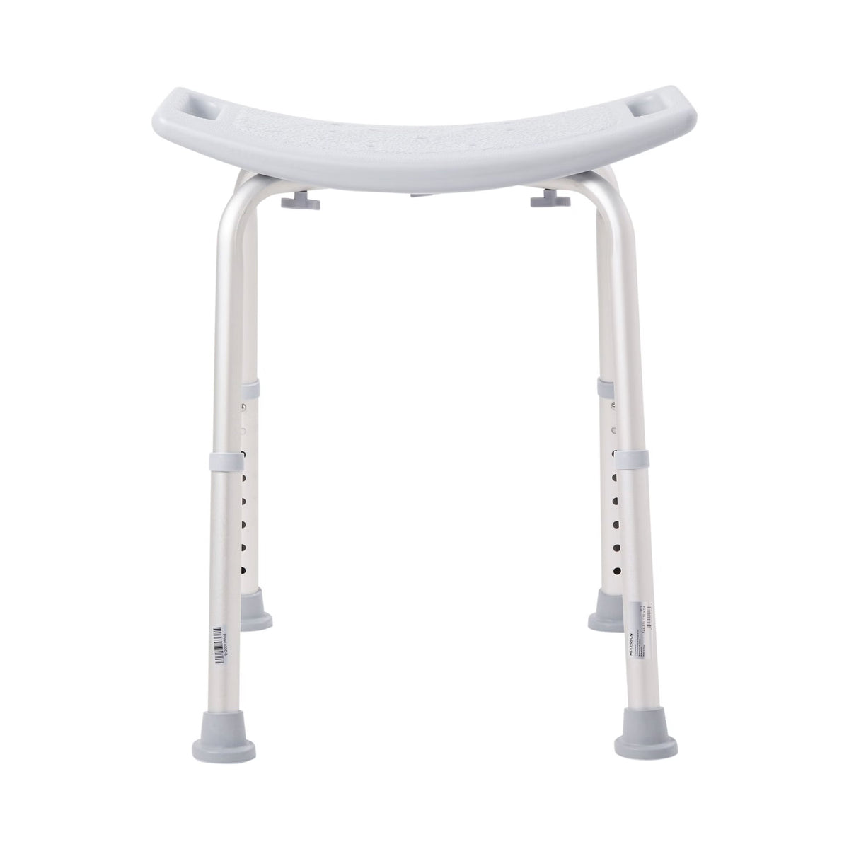 McKesson Aluminum Bath Bench Without Backrest, 15.5 – 19.5 Inch, Gray