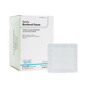 DermaRite Gauze Adhesive Dressing, White, Sterile, 2 x 3¾ inch — Box of 50