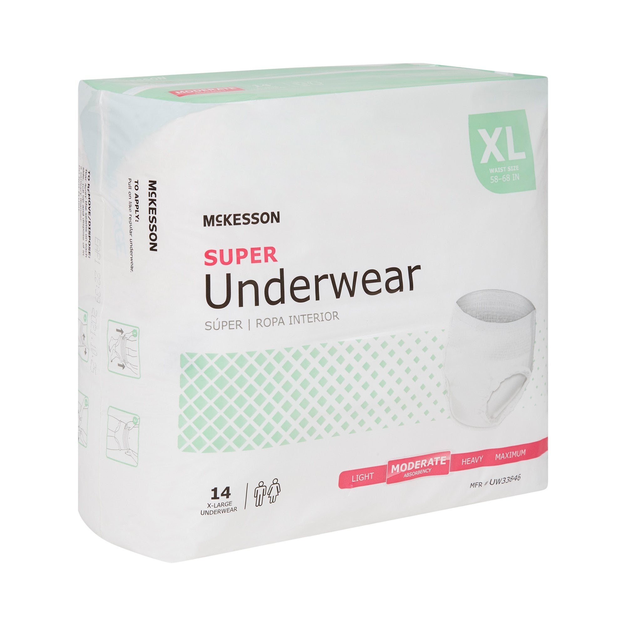 McKesson Super Moderate Absorbency Incontinence Underwear, Extra Large