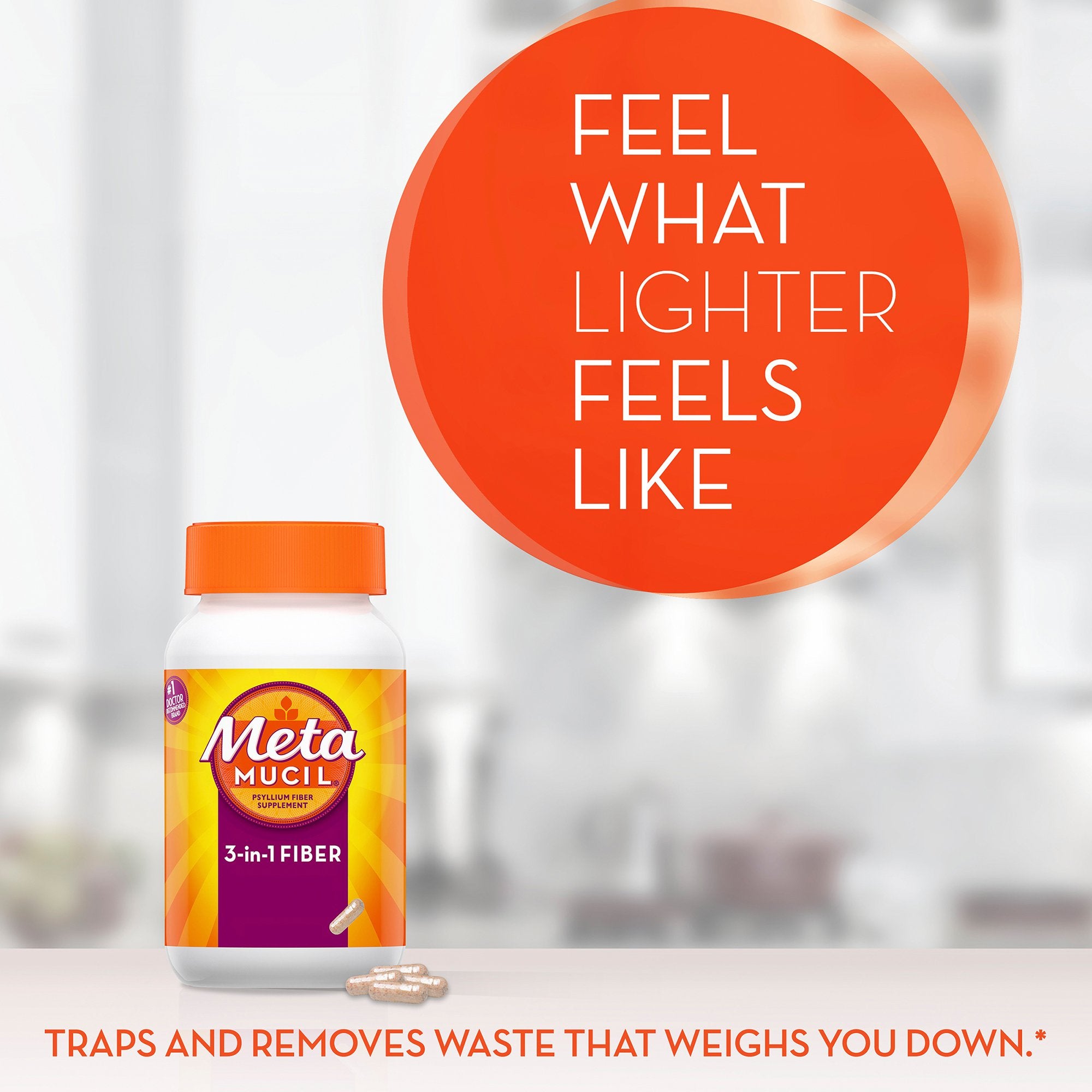 Metamucil 3-in-1 Fiber Capsules