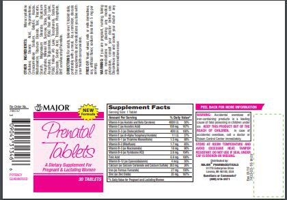 Major Prenatal Multivitamin / Multi-mineral Supplements