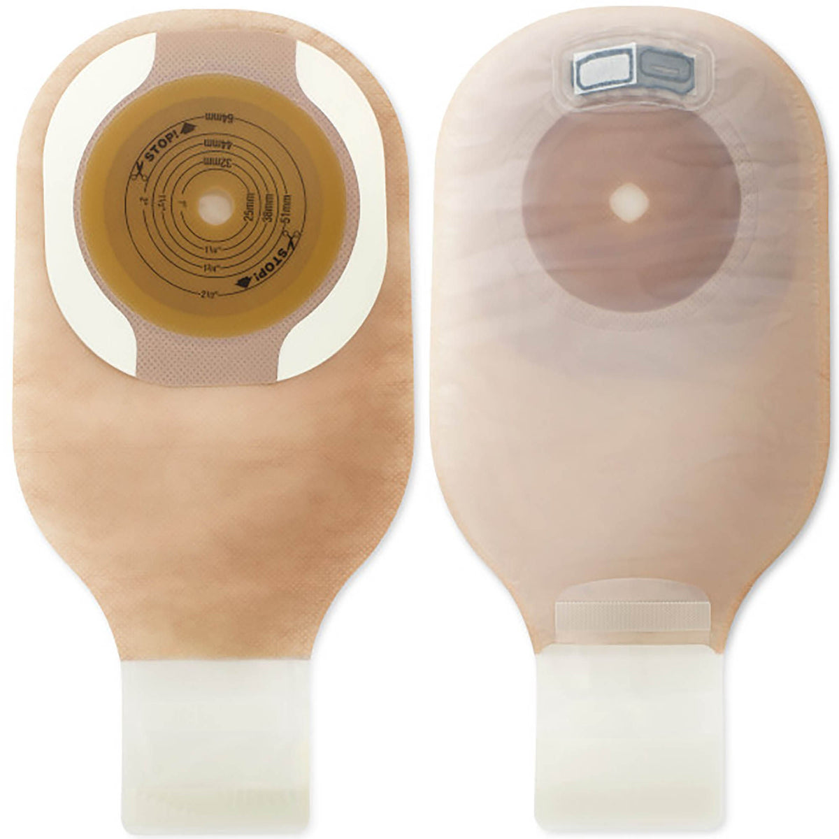 Premier™ One-Piece Ultra Clear Ostomy Pouch, Pre-cut to Fit 38 mm Stomas — Box of 5