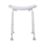 McKesson Aluminum Bath Bench Without Backrest, 15.5 – 19.5 Inch, Gray