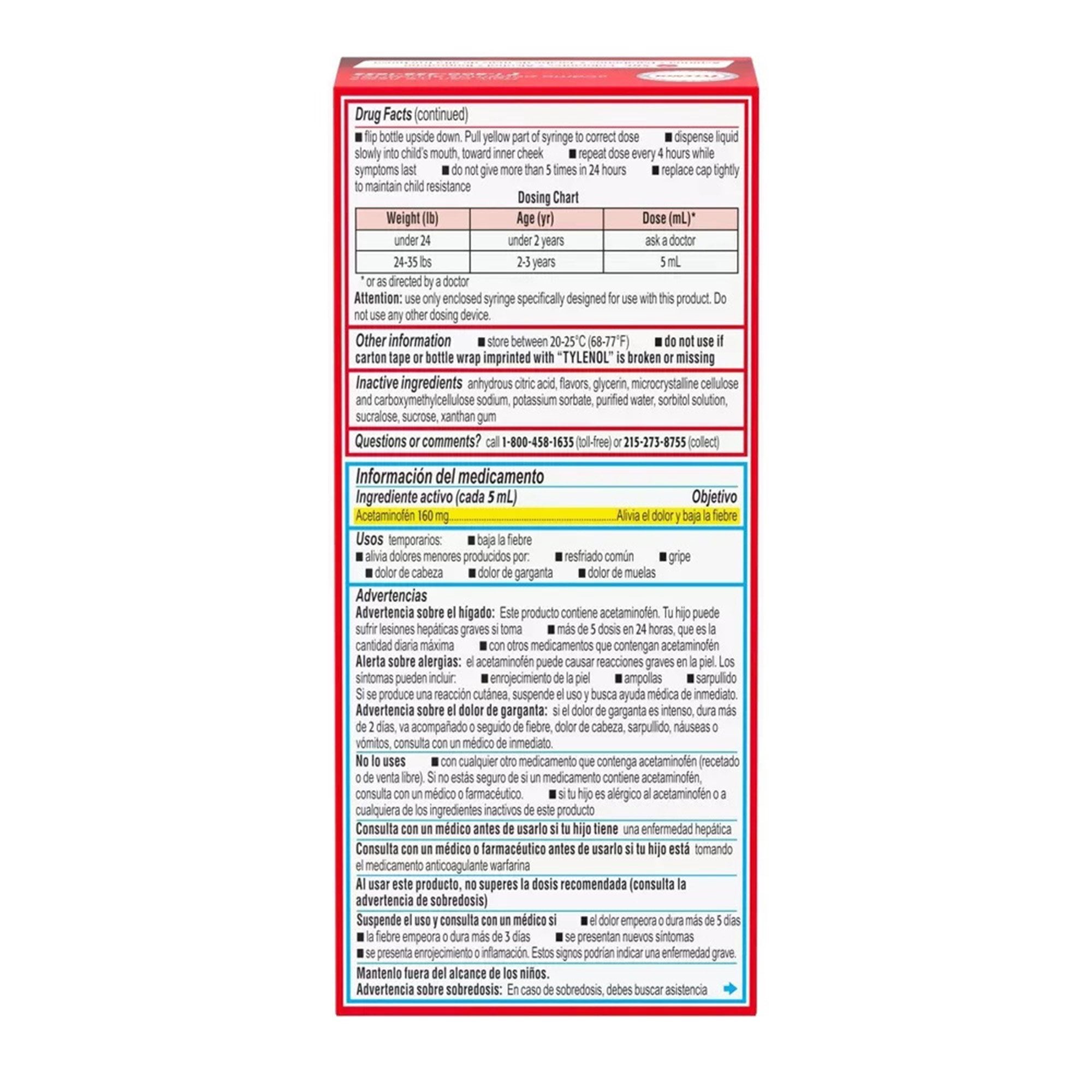 Infants' Tylenol Acetaminophen Children's Pain Relief