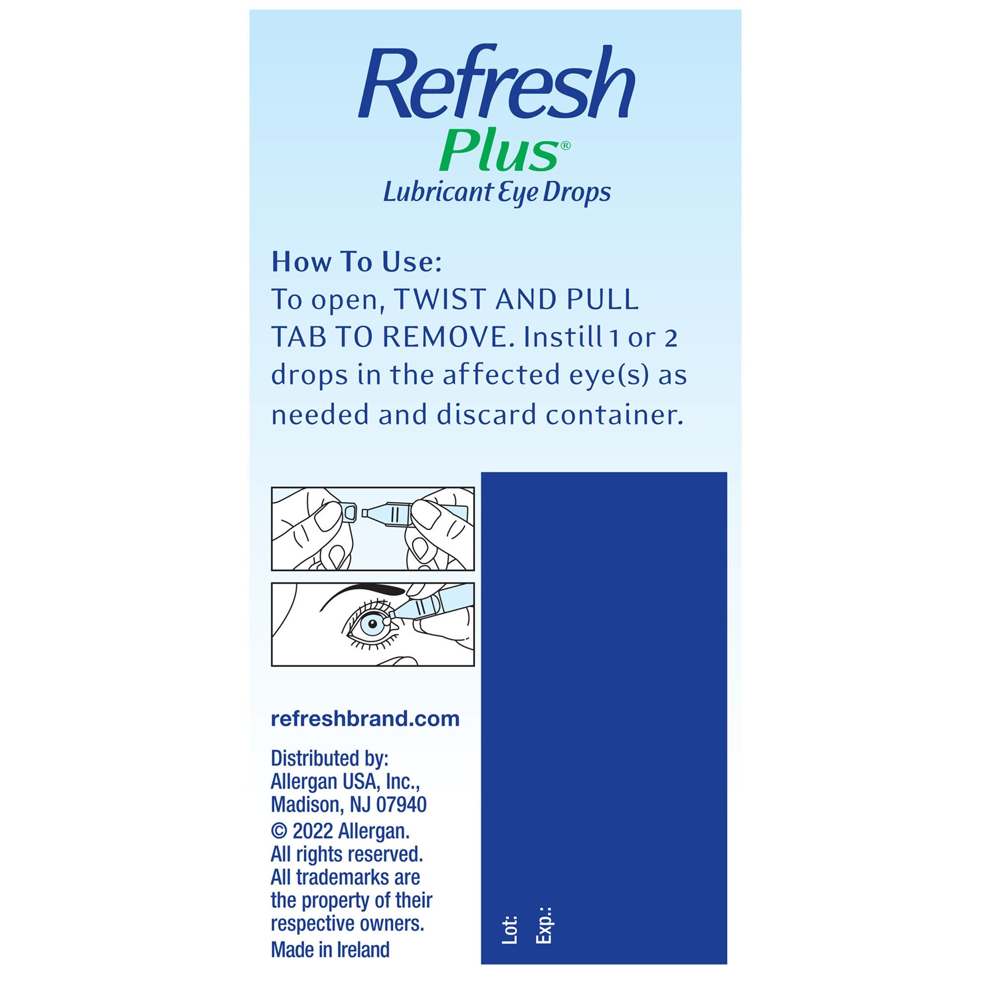 Refresh Plus Lubricant Eye Drops Original Strength