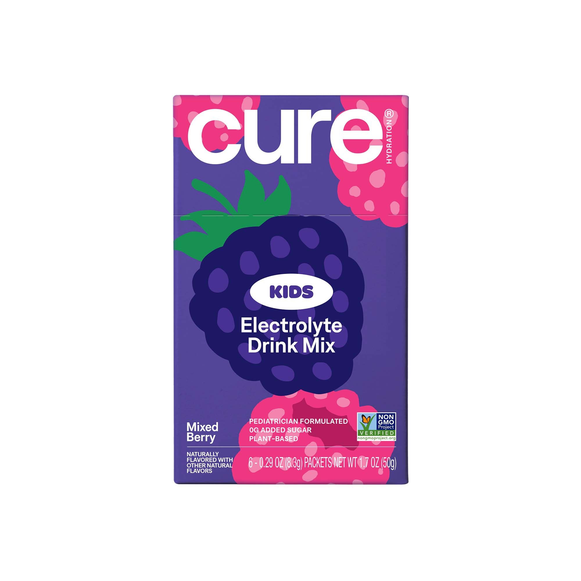 Cure Kids Mixed Berry Electrolyte Drink Mix Packets