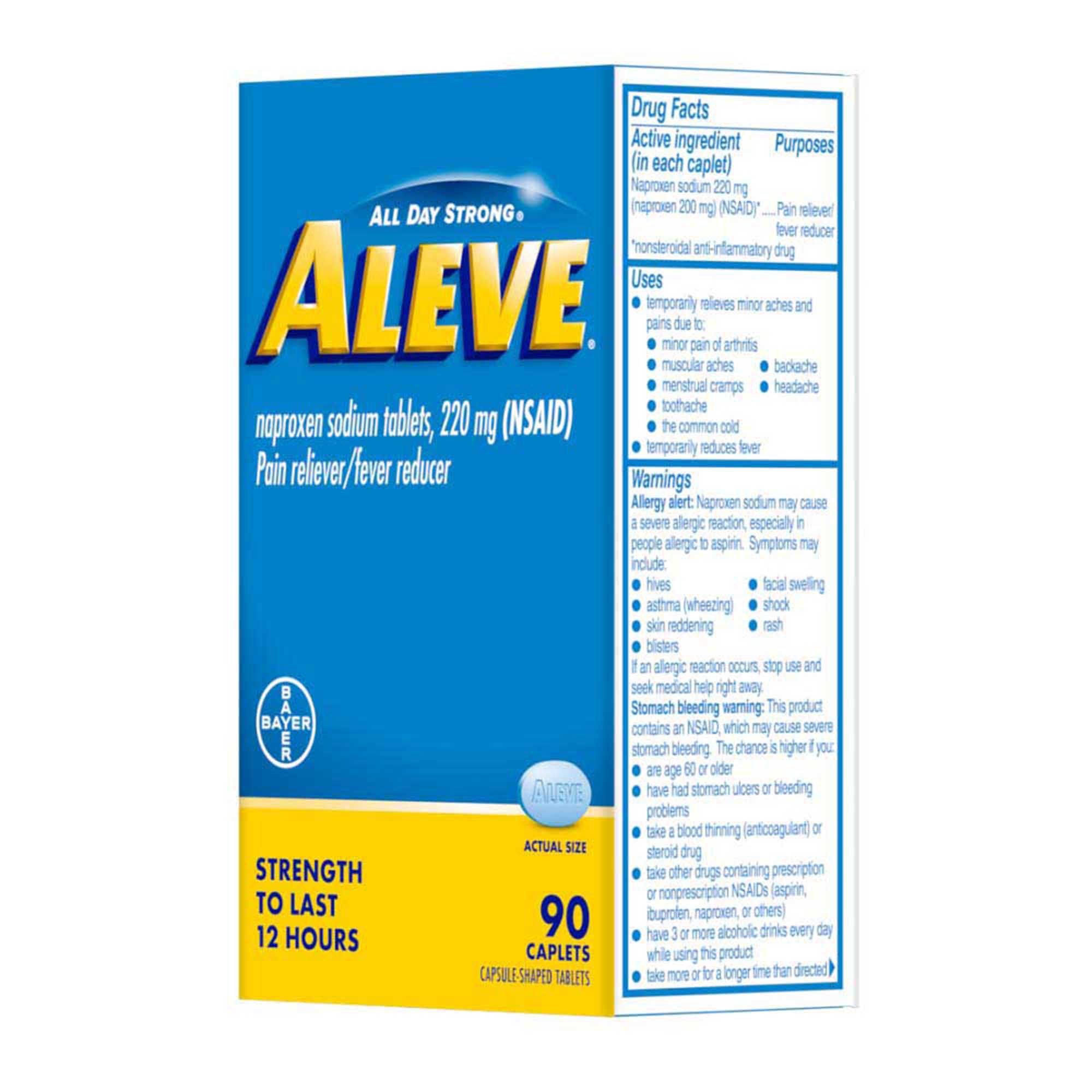 Aleve Naproxen Sodium Pain Relief