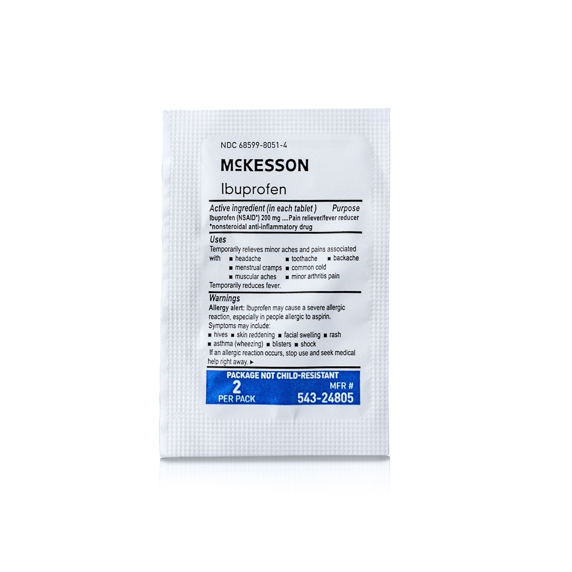 McKesson Ibuprofen Pain Relief, 200 packet box