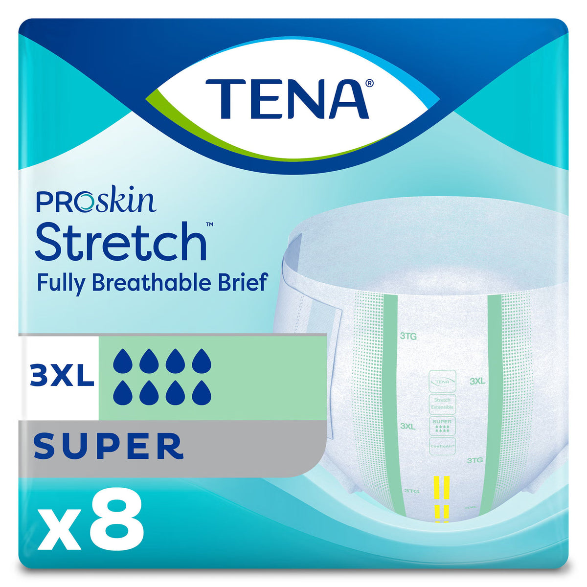 Tena® Stretch™ Bariatric Super Incontinence Brief — Pack of 8