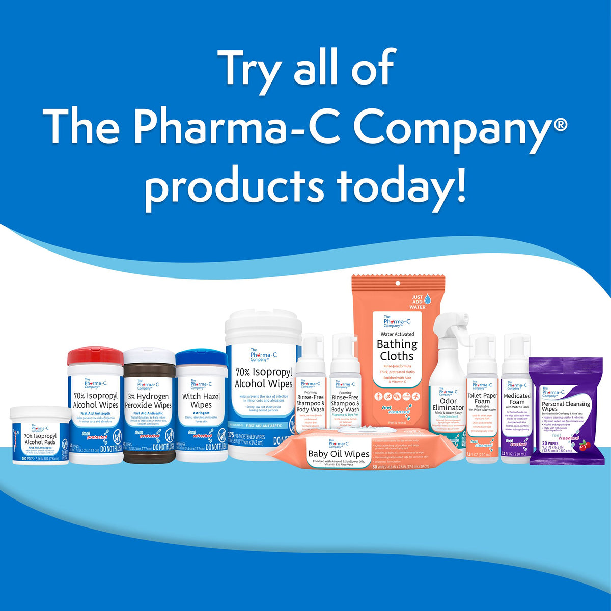 Pharma-C-Wipes® Isopropyl Alcohol Antiseptic Wipes
