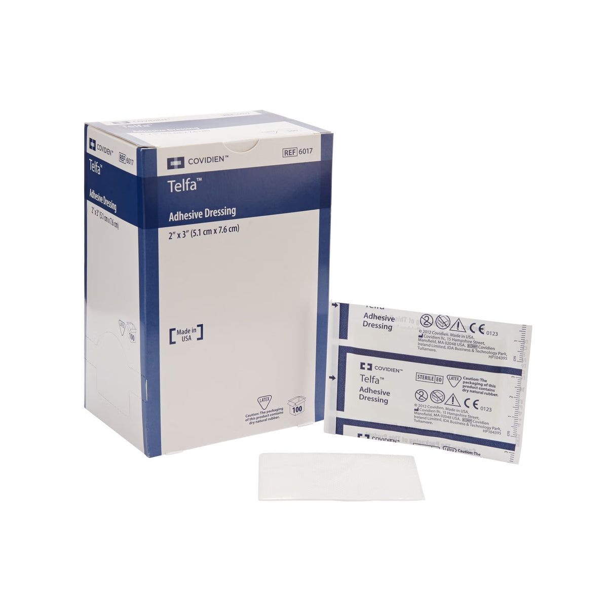 Telfa™ White Adhesive Dressing, 2 x 3 Inch — Count of 100
