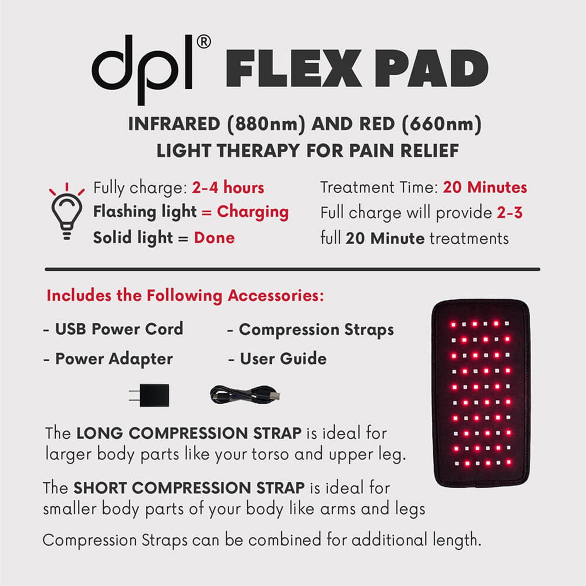 dpl® Flex Pad LED Light Therapy Device