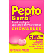 Pepto Bismol Bismuth Subsalicylate Anti-Diarrheal 48-Chewable Tablets