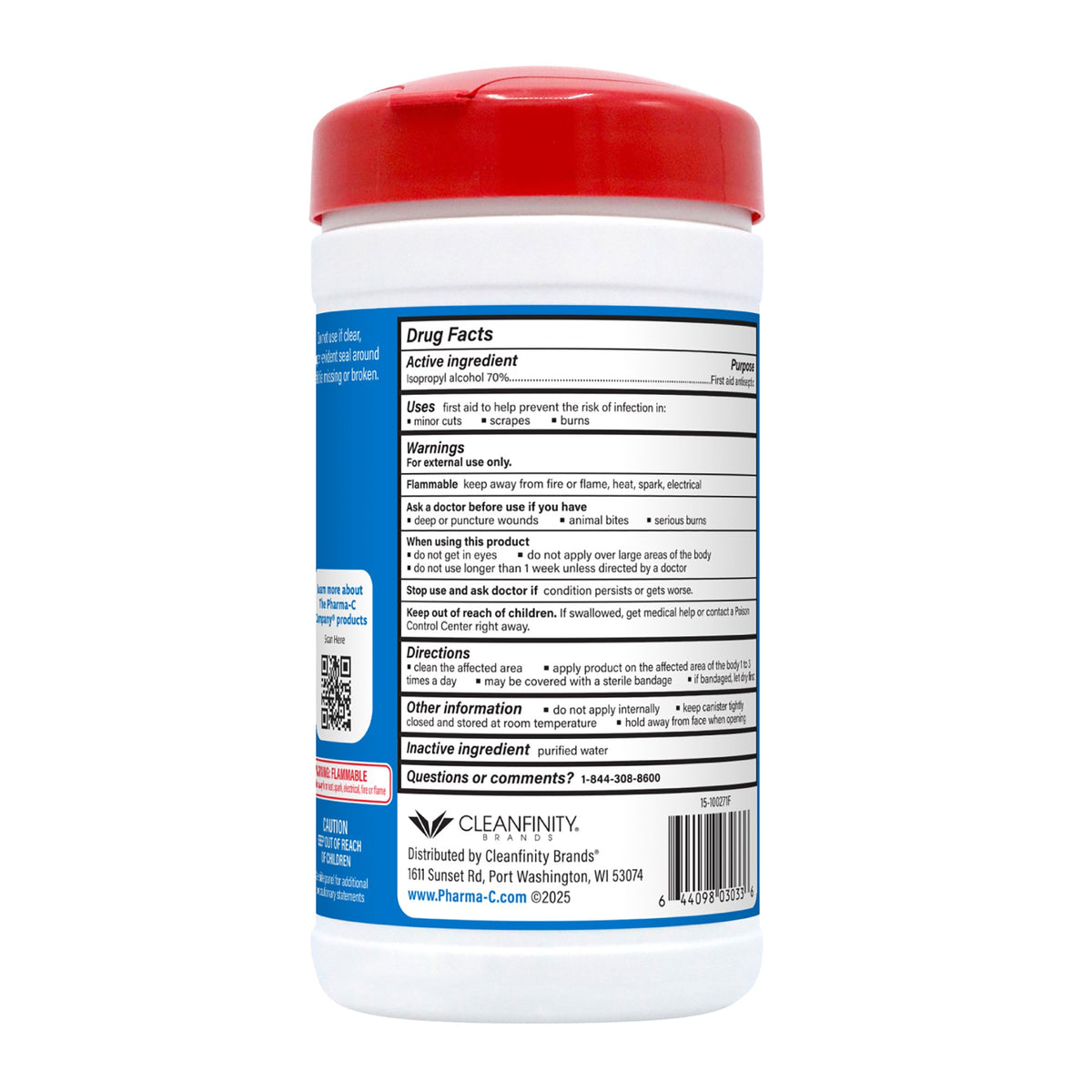 Pharma-C-Wipes® Isopropyl Alcohol Antiseptic Wipes