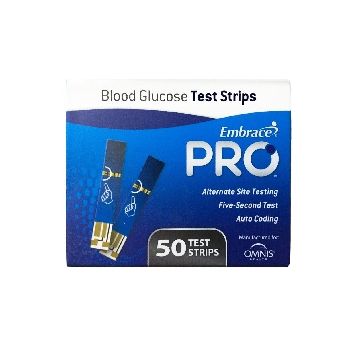 Embrace® Blood Glucose Test Strips — Box of 50