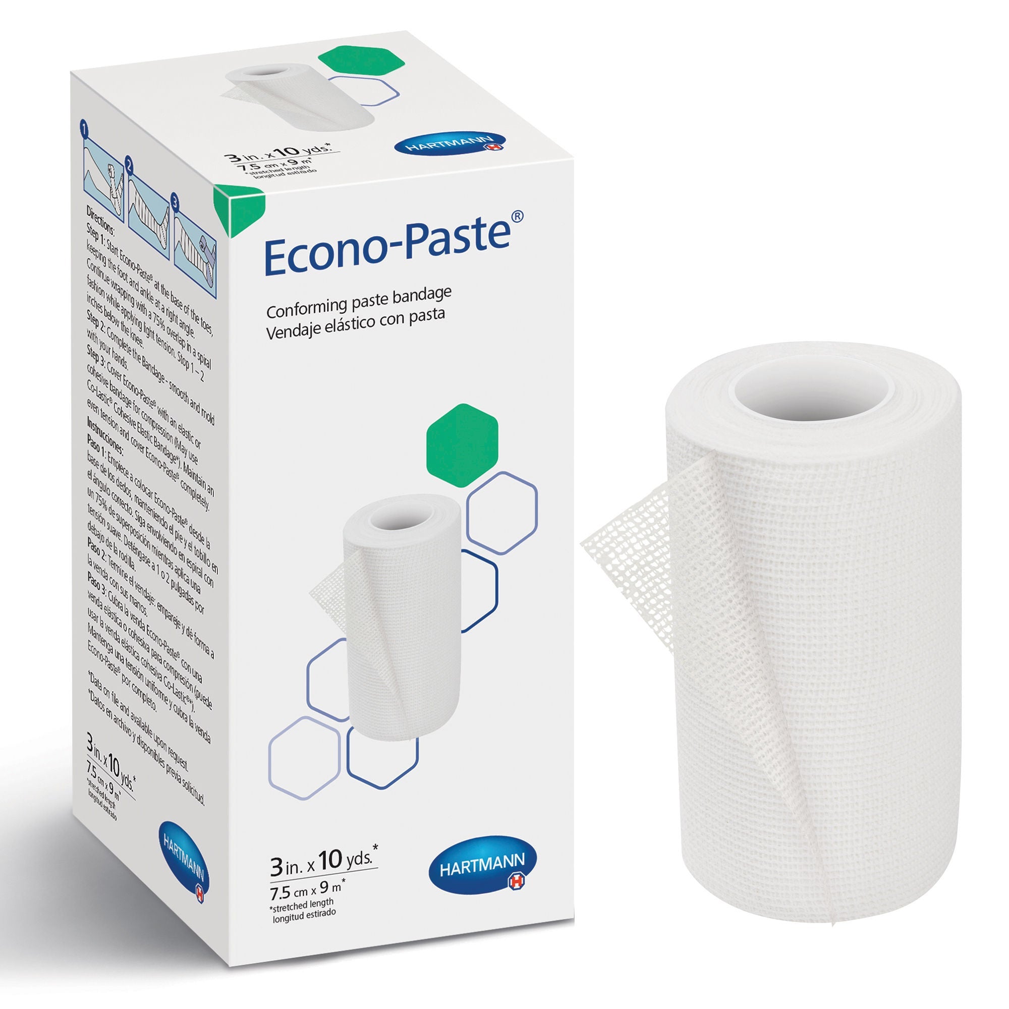 Econo-Paste® Unna Boot, 3 Inch x 10 Yard