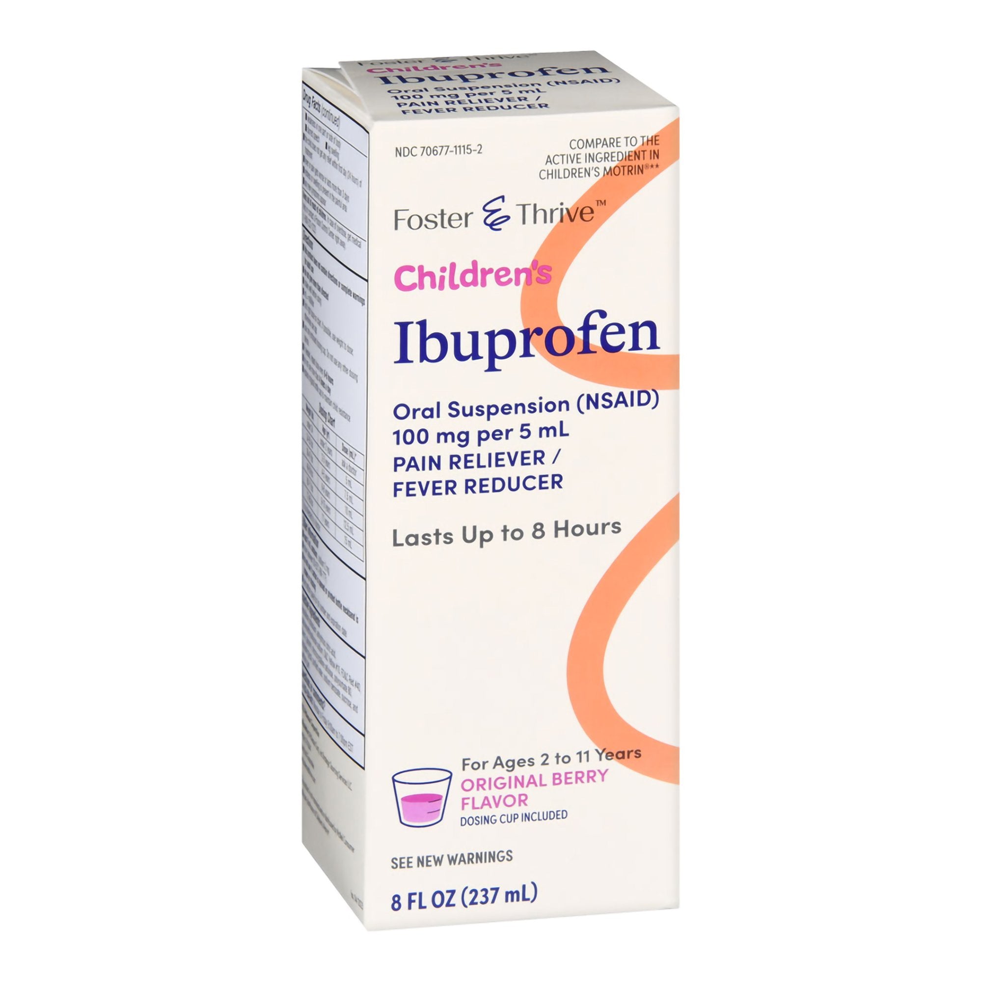 Foster & Thrive Children's Ibuprofen Oral Suspension Original Berry