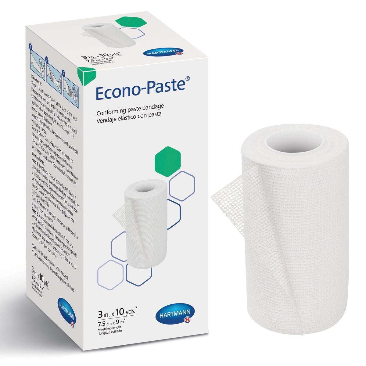 Econo-Paste® Unna Boot, 3 Inch x 10 Yard — Case of 12