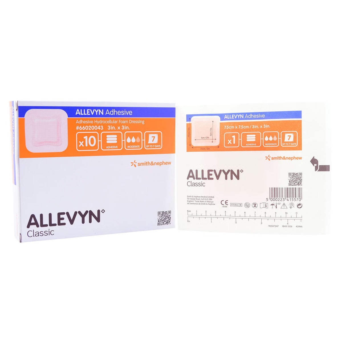 Allevyn Adhesive with Border Foam Dressing, 3 x 3 Inch — Case of 40