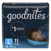 GoodNites Night Time Underwear, Large for Boys weighing 68 – 95 lbs.