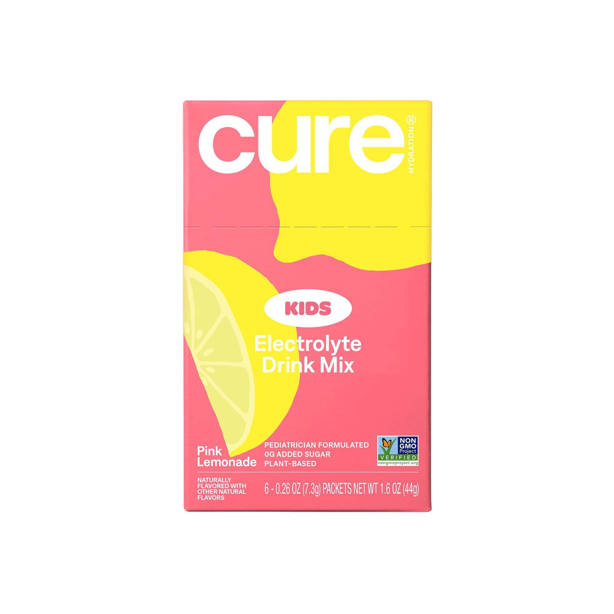 Cure Kids Pink Lemonade Electrolyte Drink Mix Packets