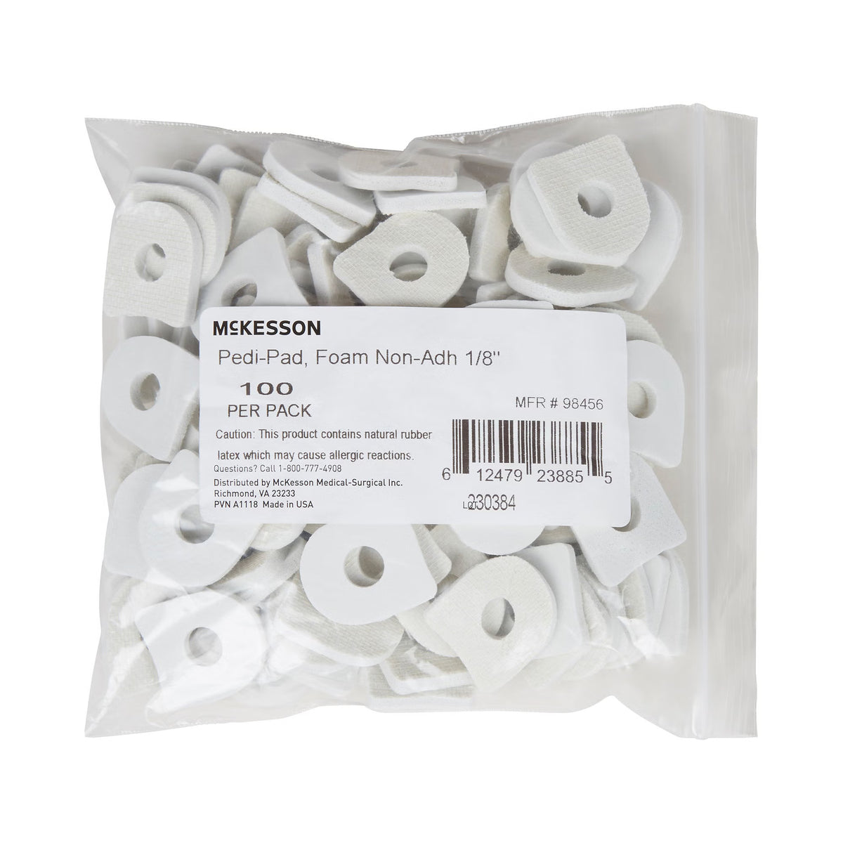 McKesson Nonadhesive Corn Pad, One Size Fits Most — Pack of 100