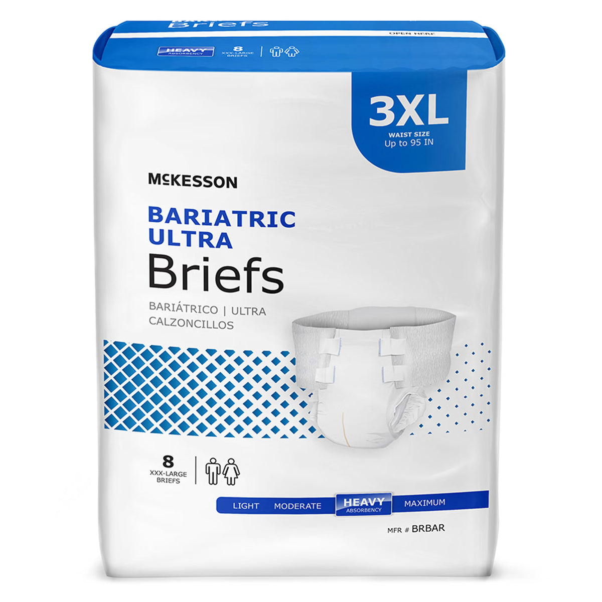 McKesson Ultra Heavy Absorbent Incontinence Brief, Bariatric — Case of 4