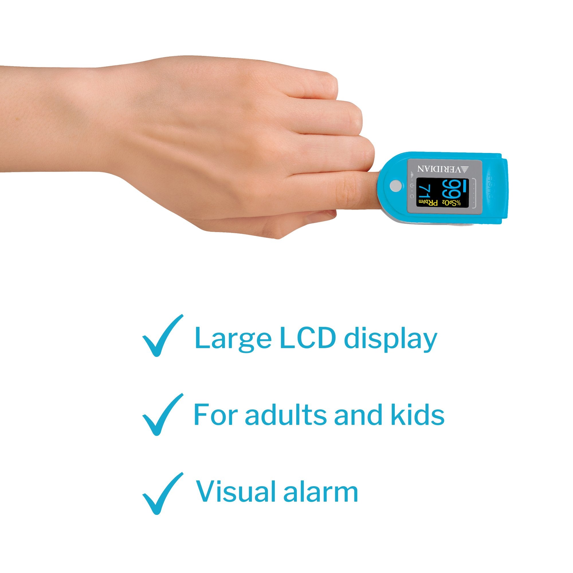 SmartHeart Deluxe Fingertip Pulse Oximeter for Blood Oxygen Saturation