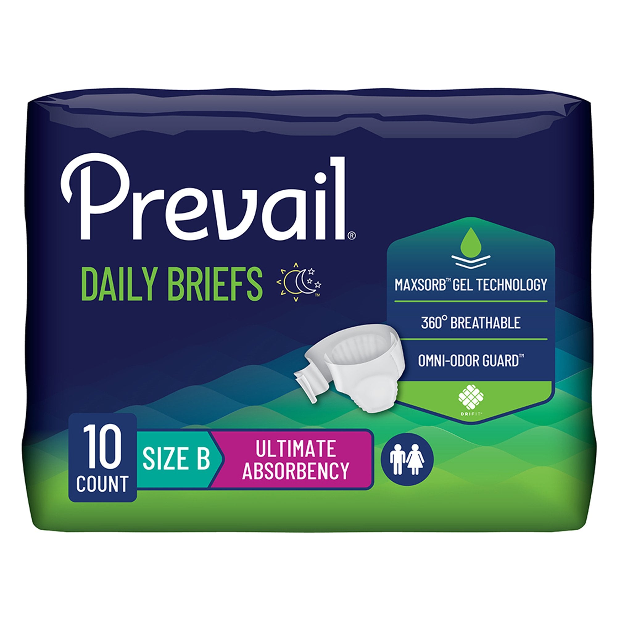 Prevail® Bariatric Ultimate Absorbency Incontinence Brief, Size B