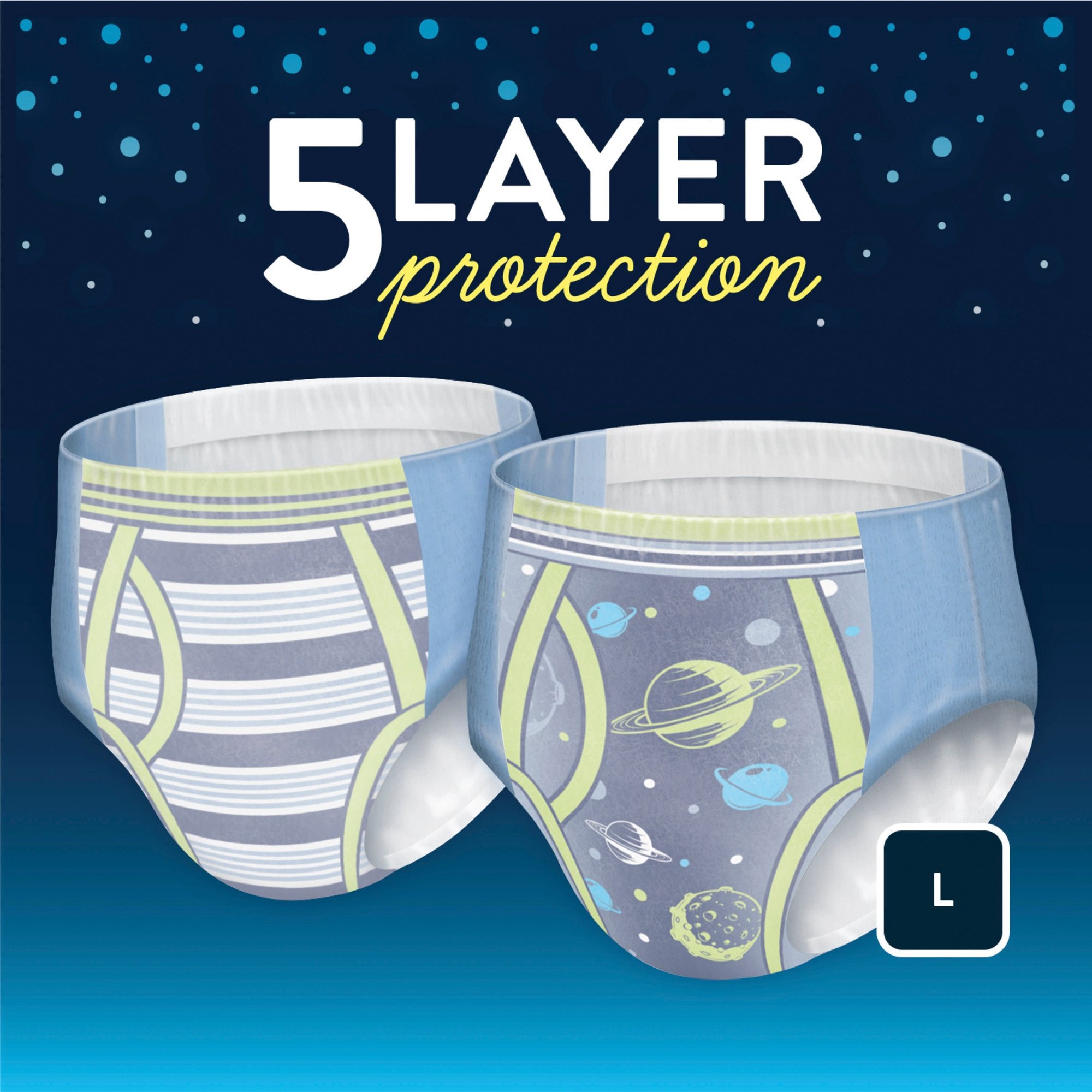 Goodnites Heavy Absorbency Nighttime Underwear, S/M for Boys 43 – 68 lbs.