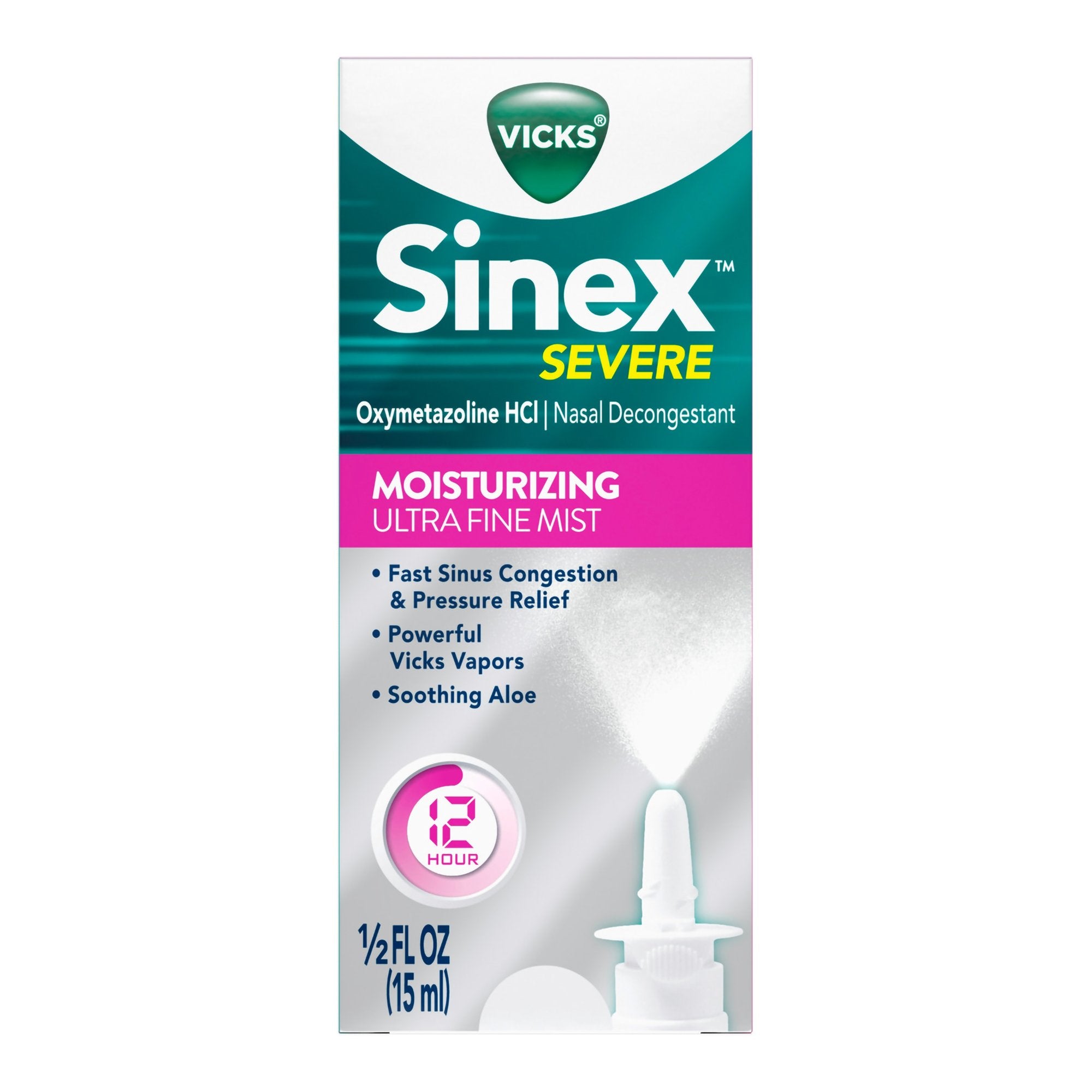 Vicks Sinex Severe Nasal Decongestant Moisturizing Spray