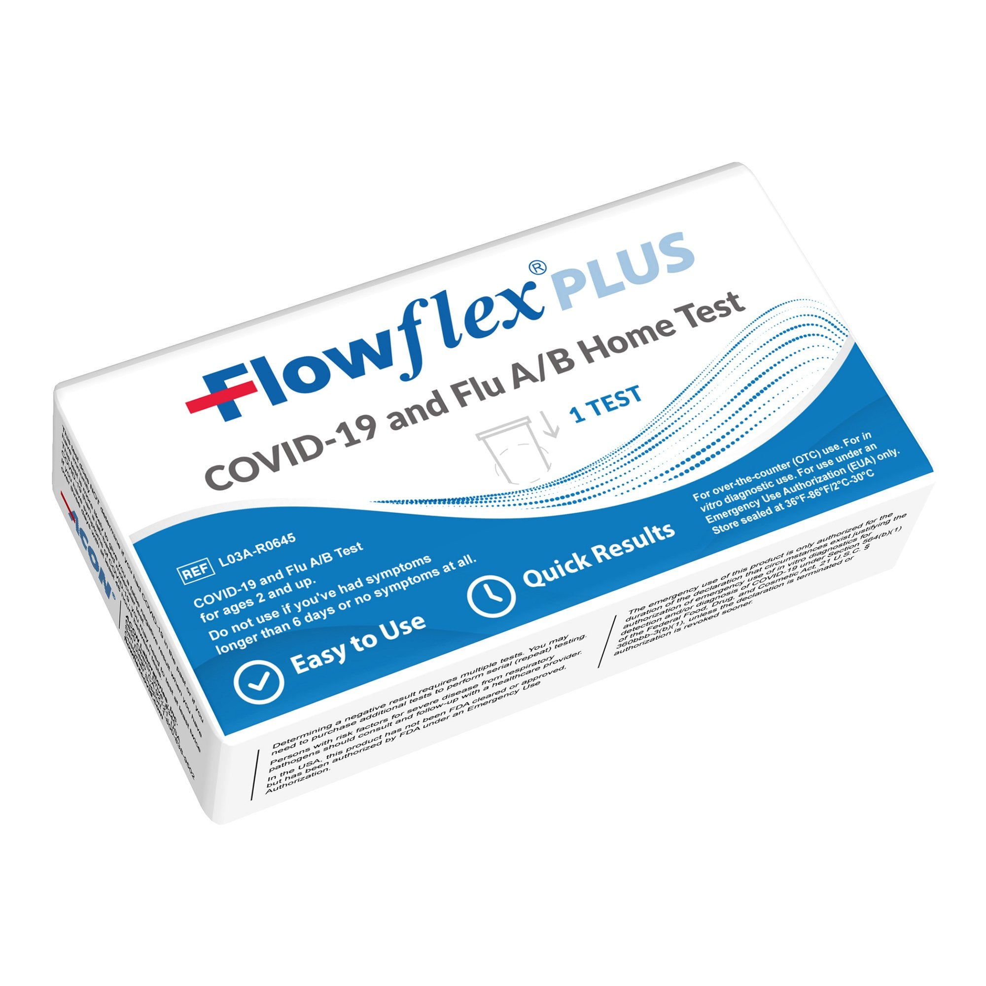 Flowflex Plus COVID-19 and Flu A/B Home Test 12-Pack