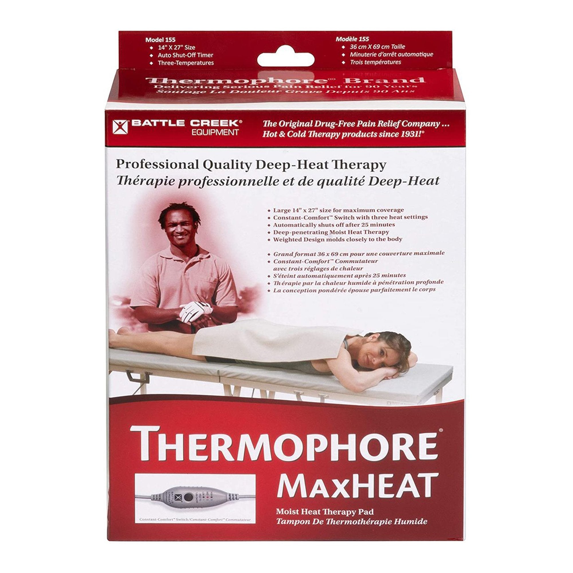 Thermophore MaxHEAT Moist Heating Pad for Back Hips Legs and Shoulders