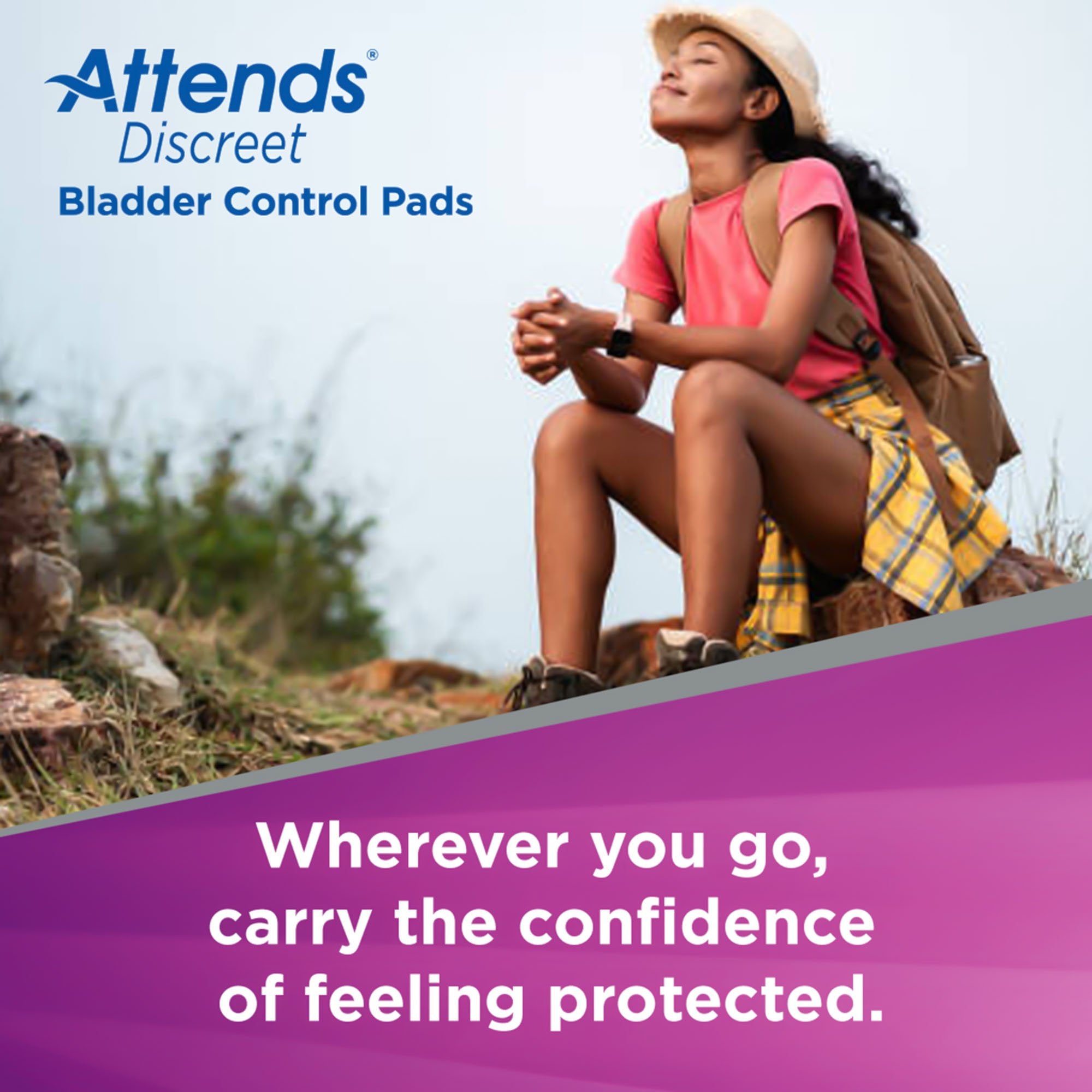 Attends Discreet Women's Maximum Long Bladder Control Pad