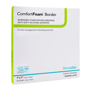ComfortFoam™ Bordered Foam Wound Dressing w/ Soft Silicone Adhesive, 7 x 7 Inch