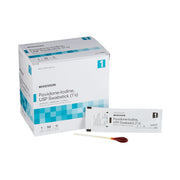 McKesson Impregnated Swabstick, 10% Strength, Povidone Iodine, Individual Packet — Box of 50