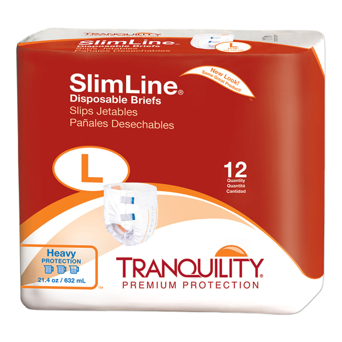 Tranquility® SlimLine® Heavy Protection Incontinence Brief, Large