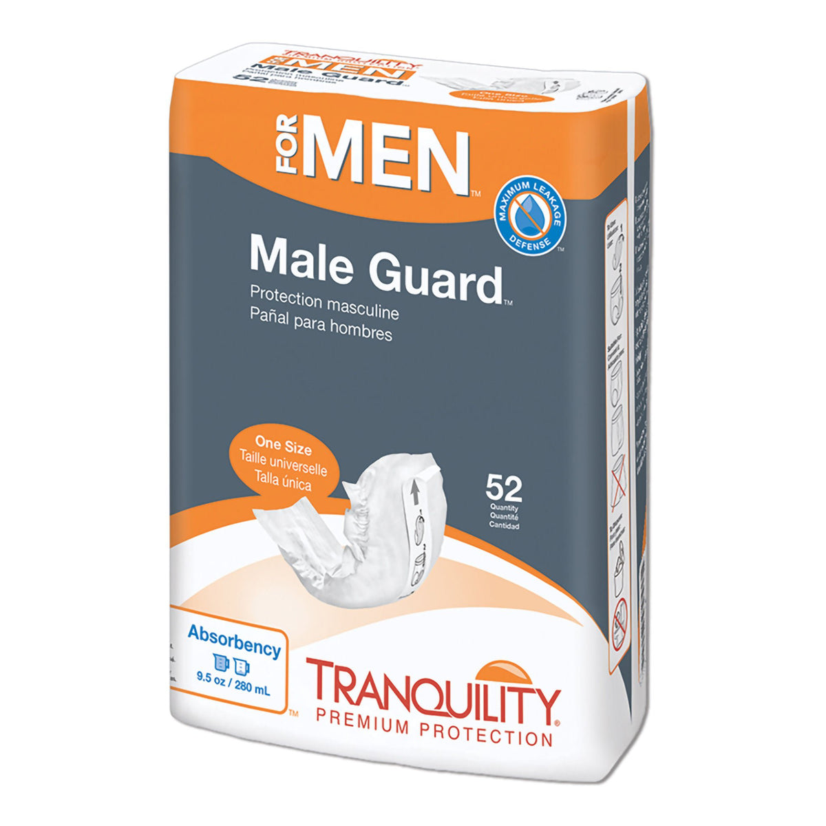 Tranquility® Male Guard™ Bladder Control Pad, 12¼-Inch Length — Bag of 52