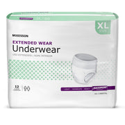 McKesson Extended Wear Maximum Absorbency Underwear, Extra Large