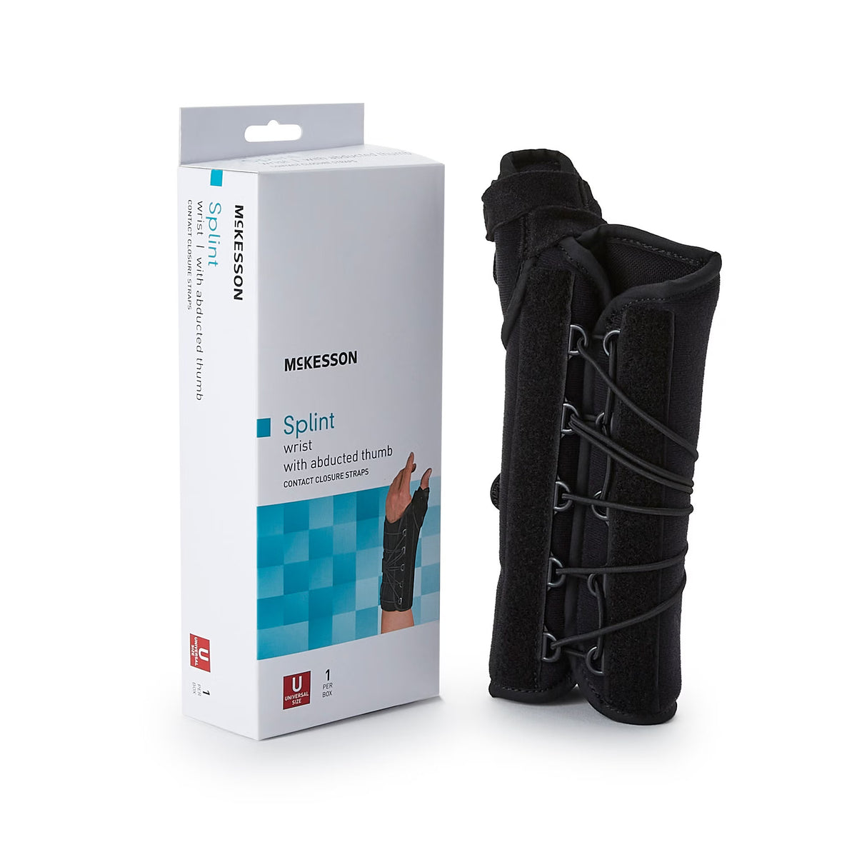 McKesson Right Wrist Splint with Abducted Thumb, One Size Fits Most