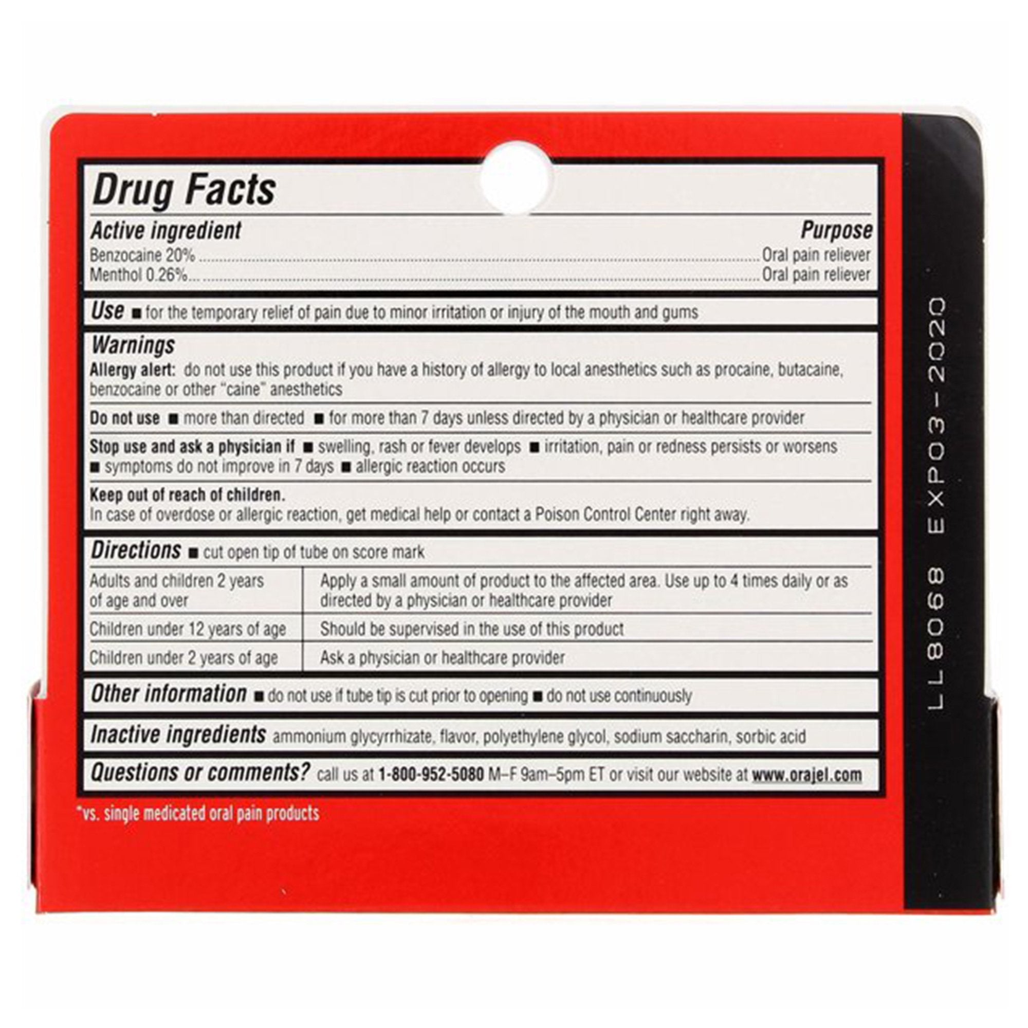 Orajel 3X Medicated for Toothache & Gum Gel Extra Strength